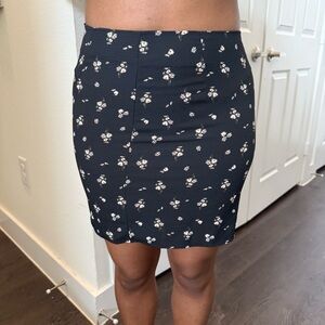 Floral Black Skirt
